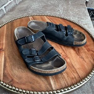 Betula 3 Strap Leather Sandal Sz 7